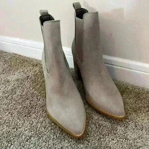 Gray heel booties size 6.5
